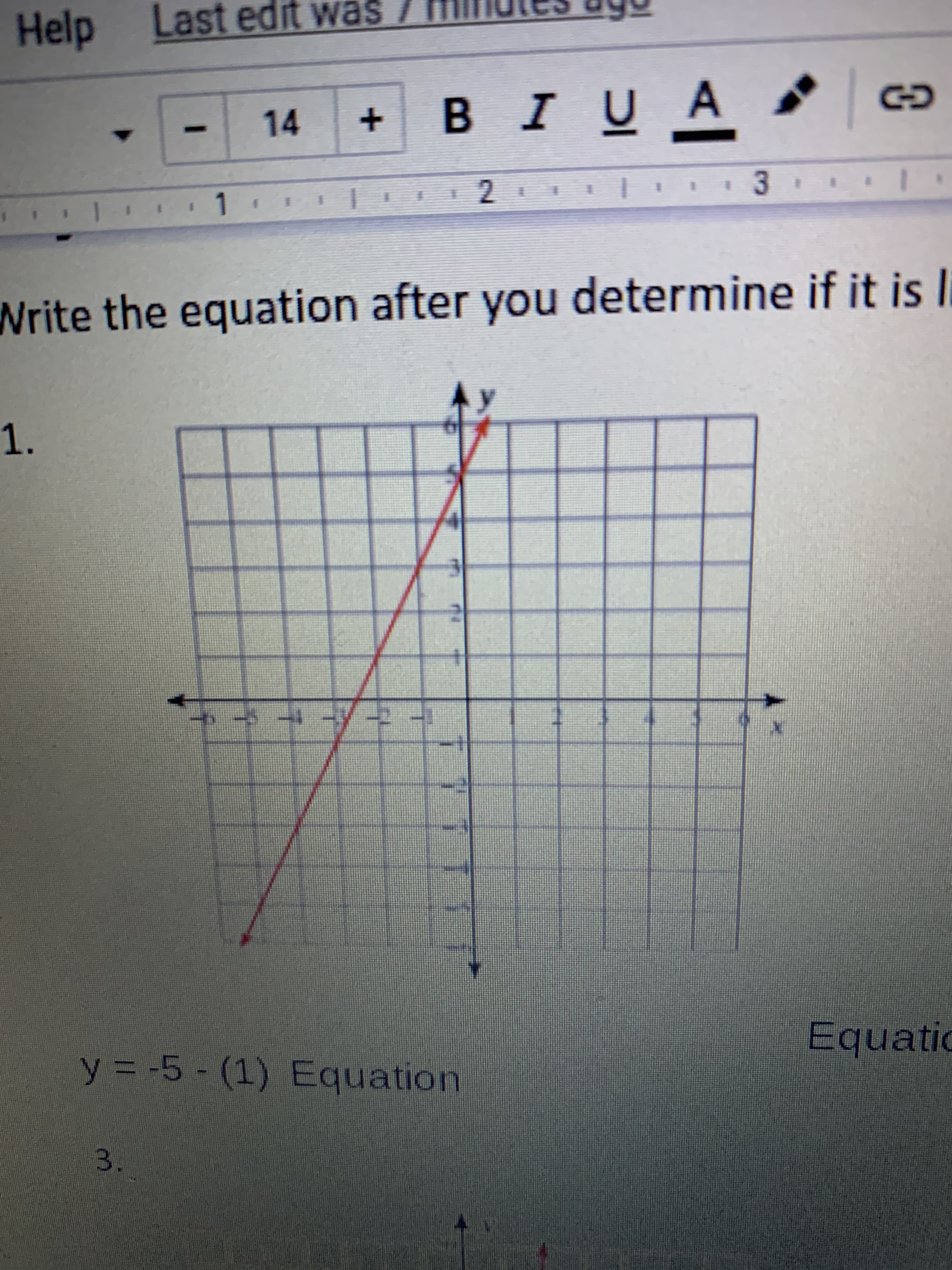 Write the equation after
