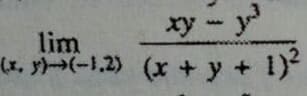 xy-y
lim
- y(-1.2) (x + y + 1)
