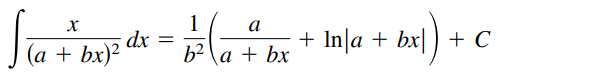 1
a
dx
(а + bx)?
Inla + bx|) + C
+
b2 \a + bx
