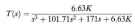 6.63K
T(s)
3 + 101.71s² + 171s + 6.63K
