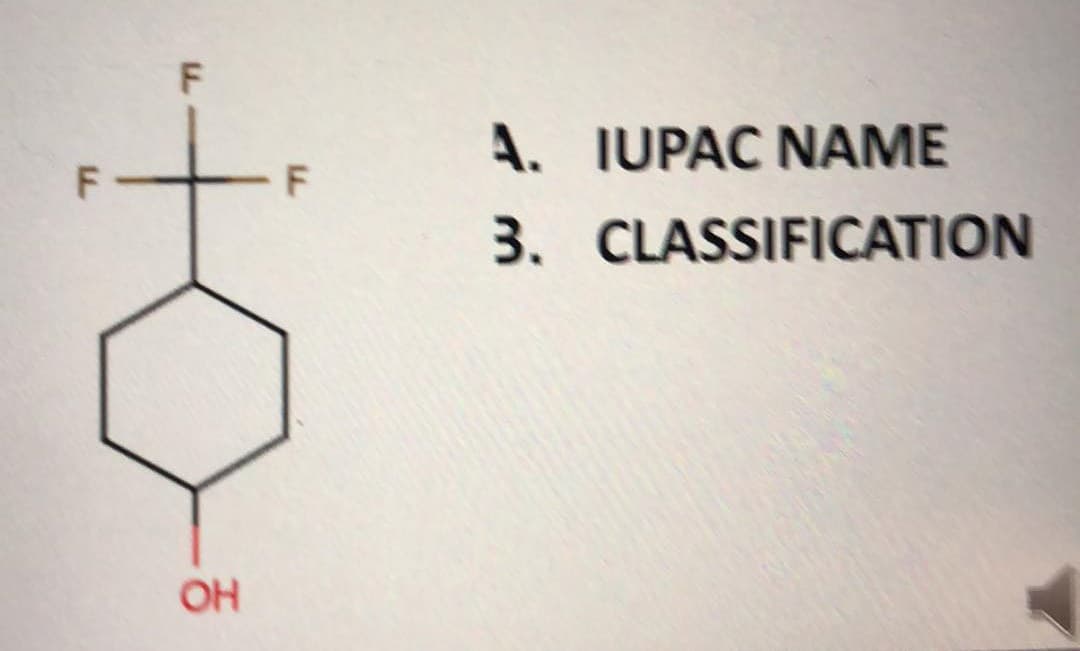 A. IUPAC NAME
3. CLASSIFICATION
OH

