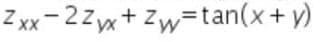 Z xx- 2zx+ Zw=tan(x+ y)
|
