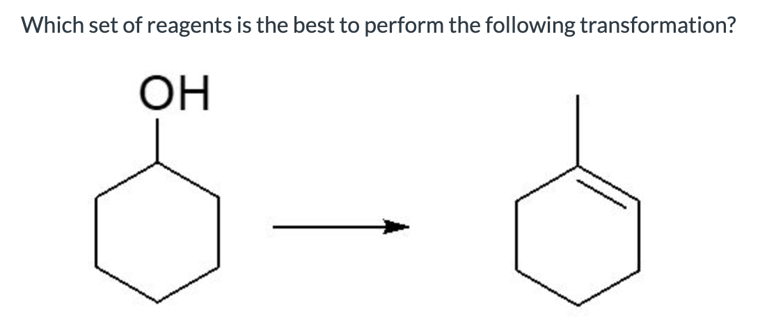 Which set of reagents is the best to perform the following transformation?
OH
