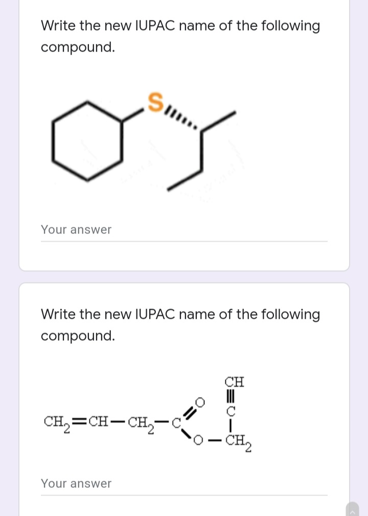 Write the new IUPAC name of the following
compound.
SI
