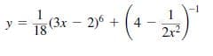 (3x
18
- 2y° + (4 –
2)6 +
y
2r2
