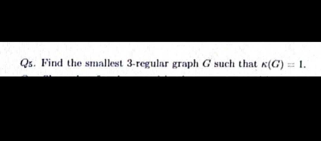 Qs. Find the smallest 3-regular graph G such that (G)
**
MAR
1.