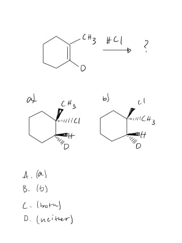 .CH3 HCl
at
CHs
A. (a)
B. (6)
C- (botns
D. (ncitter)
