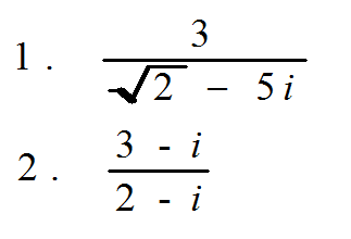 3
1.
12 - 5i
3 - i
2.
2 - i
