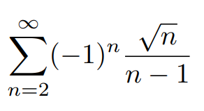 2(-1)".
п — 1
n=2
