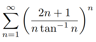 n
2n + 1
Σ
-1
n tan
n=1
