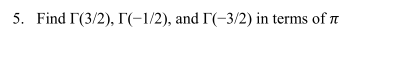 5. Find I(3/2), I(-1/2), and I(-3/2) in terms of t
