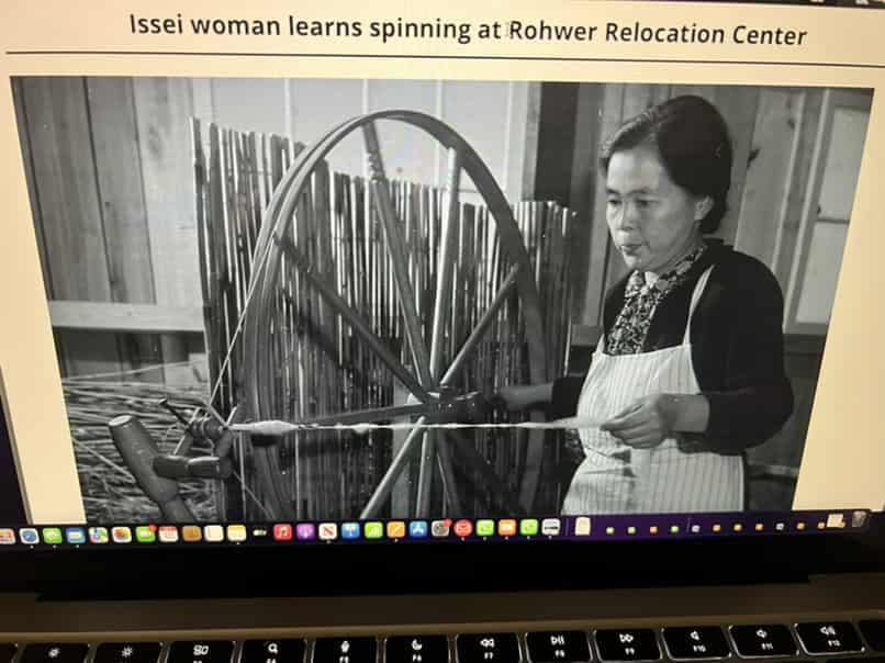 Issei woman learns spinning at Rohwer Relocation Center
d=
Seas
bil