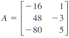 – 16
- 3
– 80
1
A =
48
5
