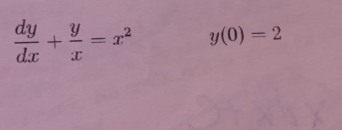dy
y(0) = 2
d.x
