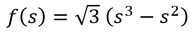 f (s) = v3 (s³ – s²)
