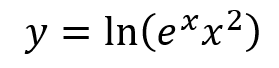 y = In(e*x²)
