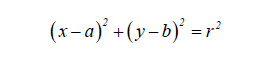 (x-a)' +(y-b)' =r²
