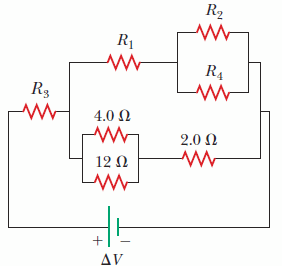 R2
R1
in
R4
R3
4.0 Ω
2.0 Ω
12 N
AV
