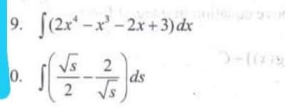 9. (2x -x-2x+3)dx
う-(
0.
Vs 2
ds
