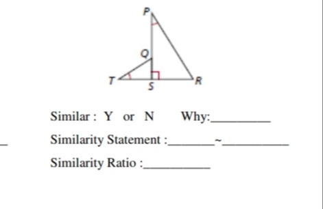 R
Similar : Y or N
Why:
Similarity Statement :_
Similarity Ratio:
