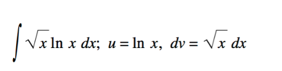 Vx dx
Vx In x dx; u = In x,
dv =
