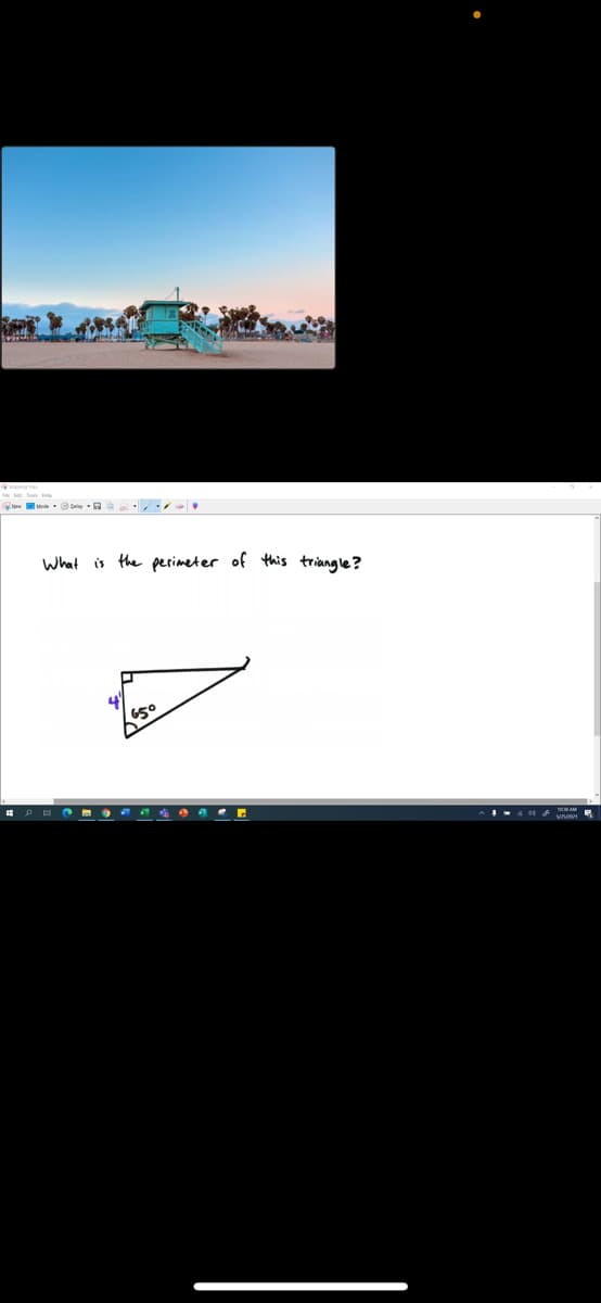 What is the perimeter of this triangle?
650
