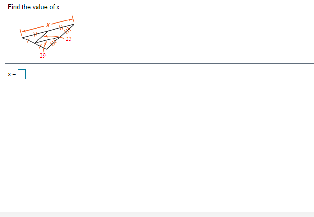 Find the value of x.
