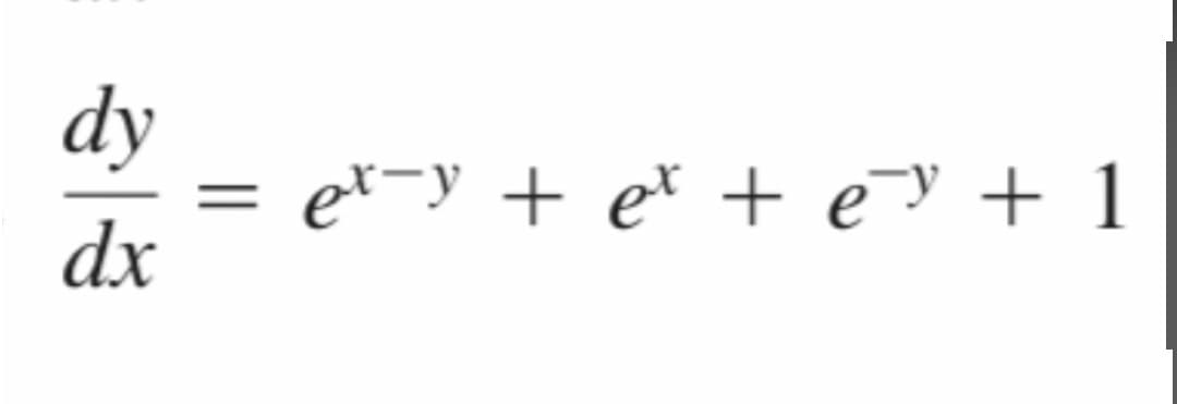 dy
et-y + e* + eY + 1
三
dx
