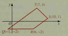 VA
T(7, 4)
S(10. 1)
Q(-1.|-2)
R(6. -2)
