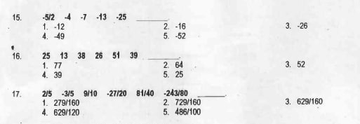 -5/2 -4 -7 13 -25
1.-12
4. -49
15.
3. -26
2. -16
5. -52
16.
25 13 38 26 51
39
1. 77
2. 64
3. 52
4. 39
5. 25
2/5 -3/5
1. 279/160
9/10 -27/20 81/40 -243/80
2. 729/160
5. 486/100
17.
3. 629/160
4. 629/120
