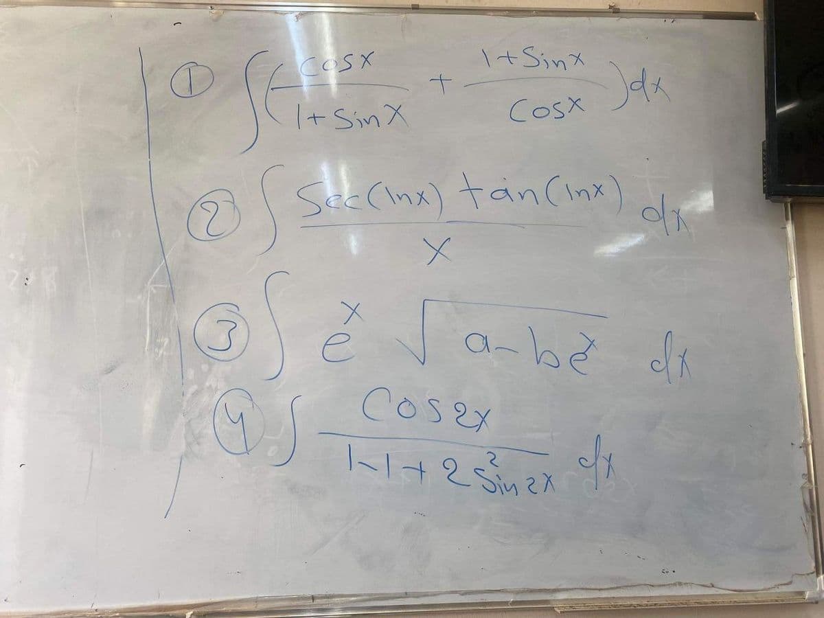 1+Sinx
1+Sin X
CosX
Sec (nx) tan(inx)
है ट4
Sa-be di
e
COsex
+१3.
