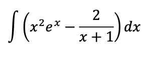[ (x²ex - 12/²7/1₁) dx
x + 1,