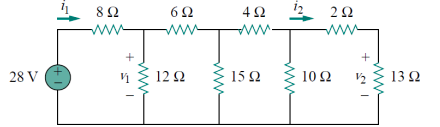 82
62
ww
ww
28 V
12 Q
15Ω
10 Ω
V2
13 Ω
