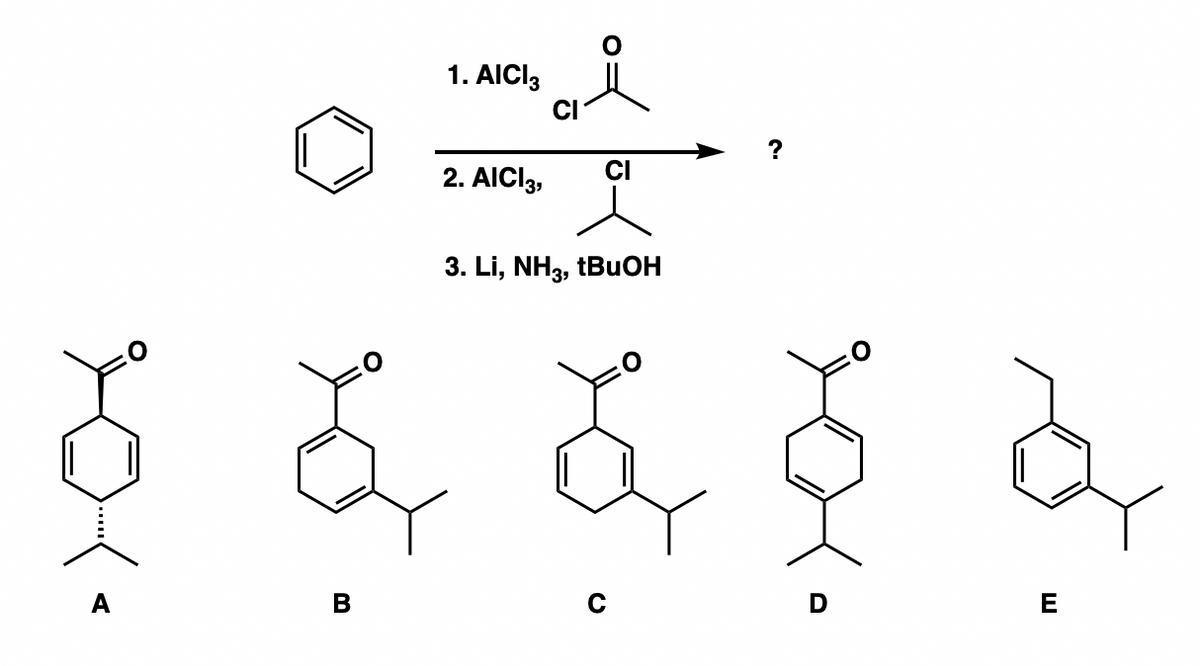 1. AICI,
2. AICI 3,
3. Li, NH3, tBuOH
ပုံ နှင့်
D
E
A
B
CI