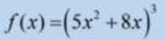 f(x)=(5x² +8x)