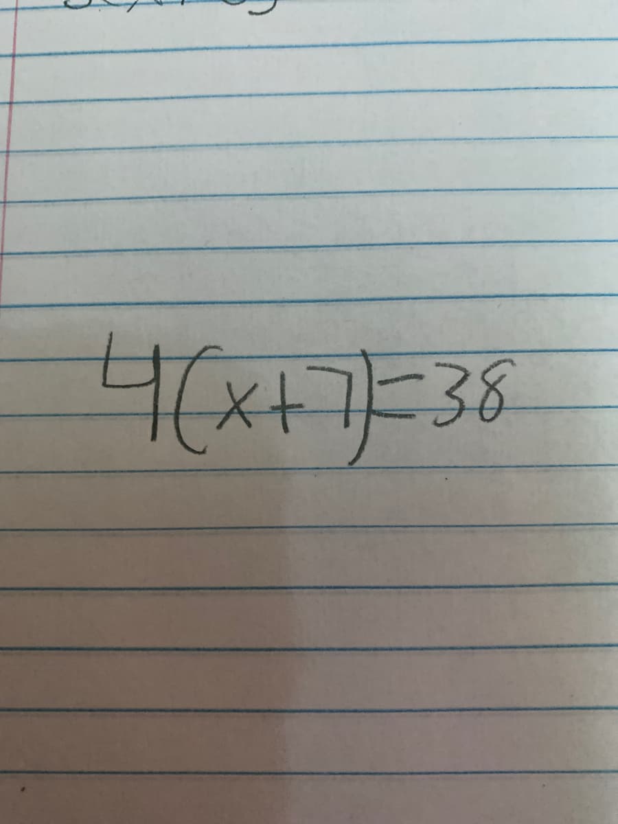 4(x+1=38
