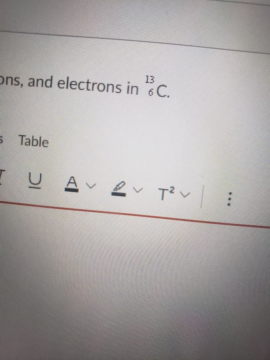 13
ons, and electrons in C.
s Table
IUA
