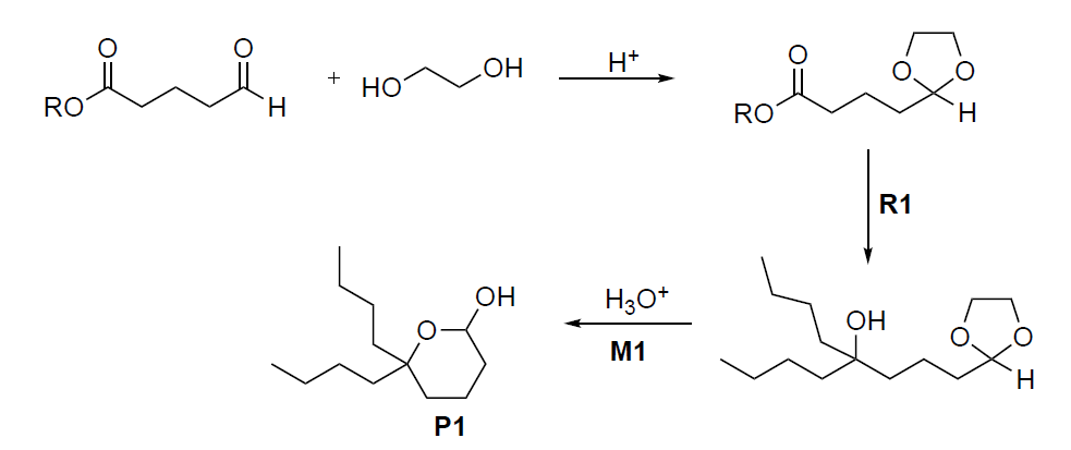 H+
+
Но
RO
H.
RO
H.
R1
OH
H3O*
ОН
M1
H.
P1
