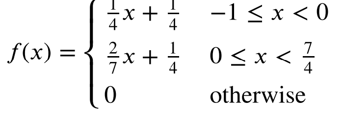 −|+
-1<x<0
f(x) = { //x + ½ 0<x< 7/7/20
0
otherwise
x +