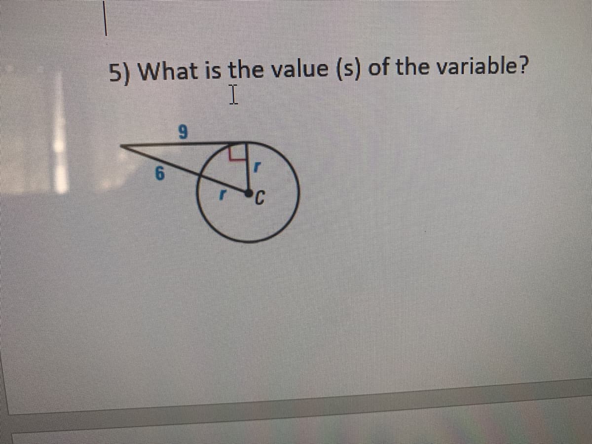5) What is the value (s) of the variable?
I.
C

