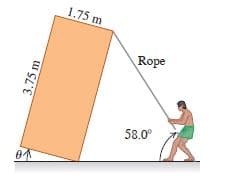 1.75 m
Rope
58.0°
3.75 m

