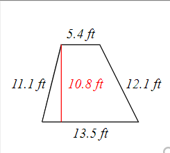 5.4 ft
11.1 ft
10.8 ft
12.1 ft
13.5 ft
