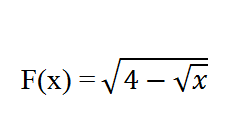 F(x) =/4 - Vĩ
