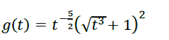 5
g(t) = t(vE+ 1)
2
