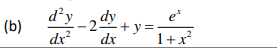 dy_2d + y =;
(b)
et
dx
dx
1+x
