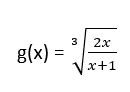 g(x) =
з 2х
%3D
Nx+1
