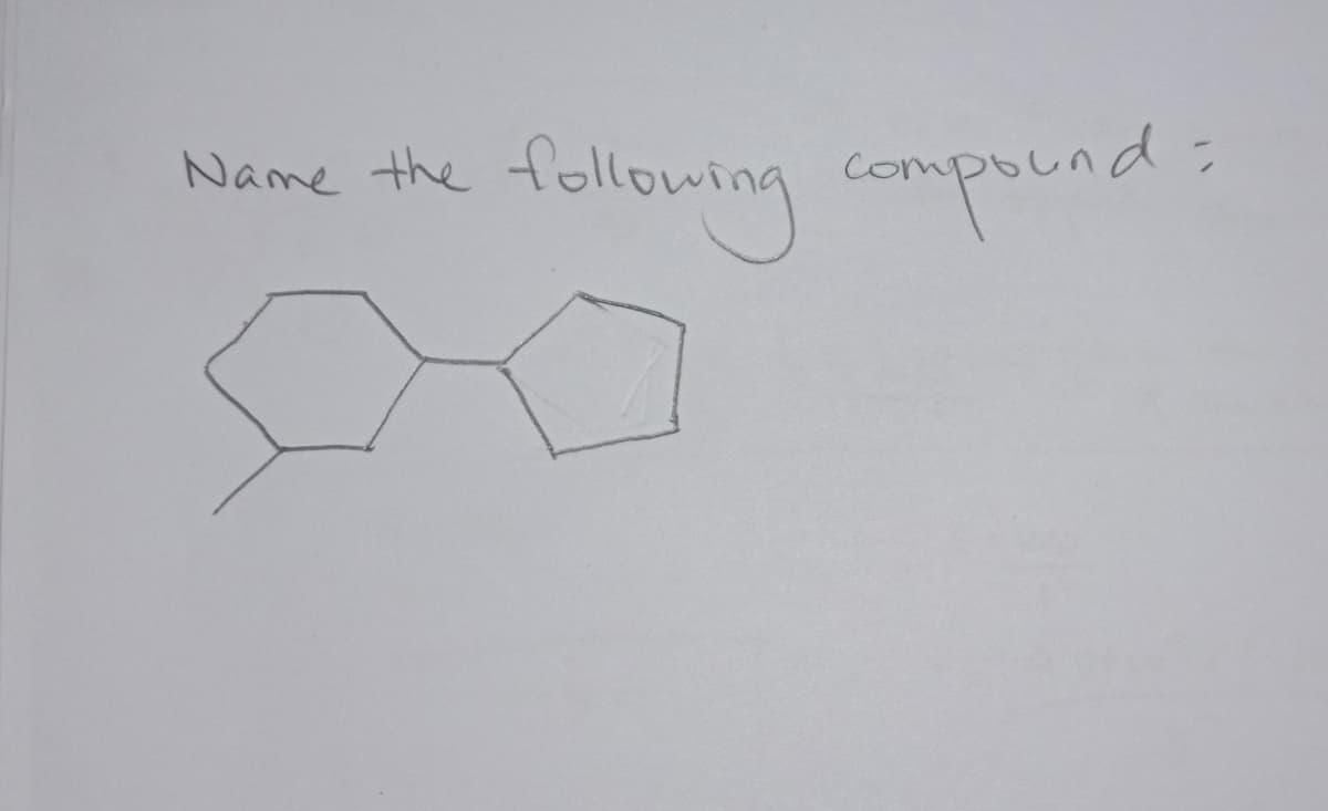 fellowing compound:
Name the
