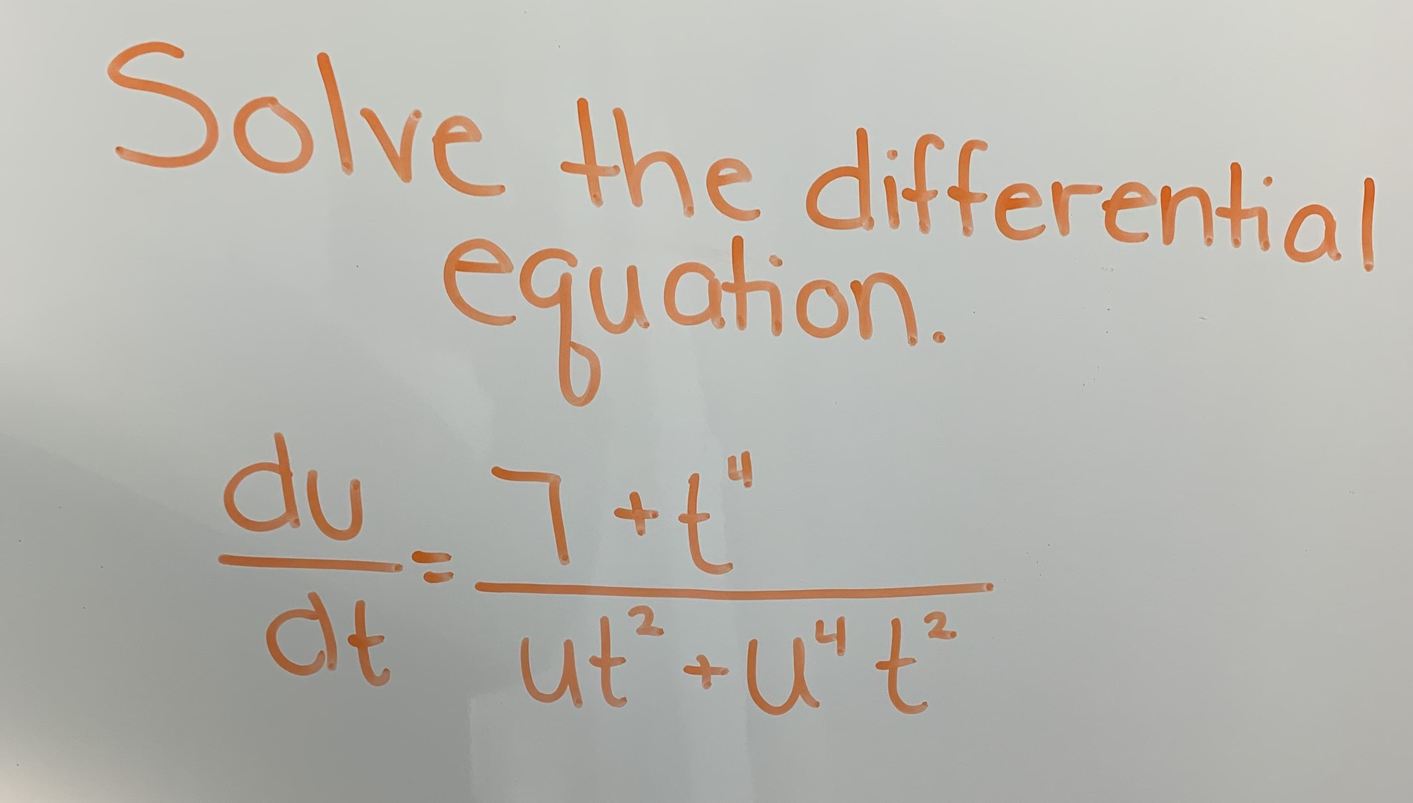 olve The differential
equation
at ut+ut
