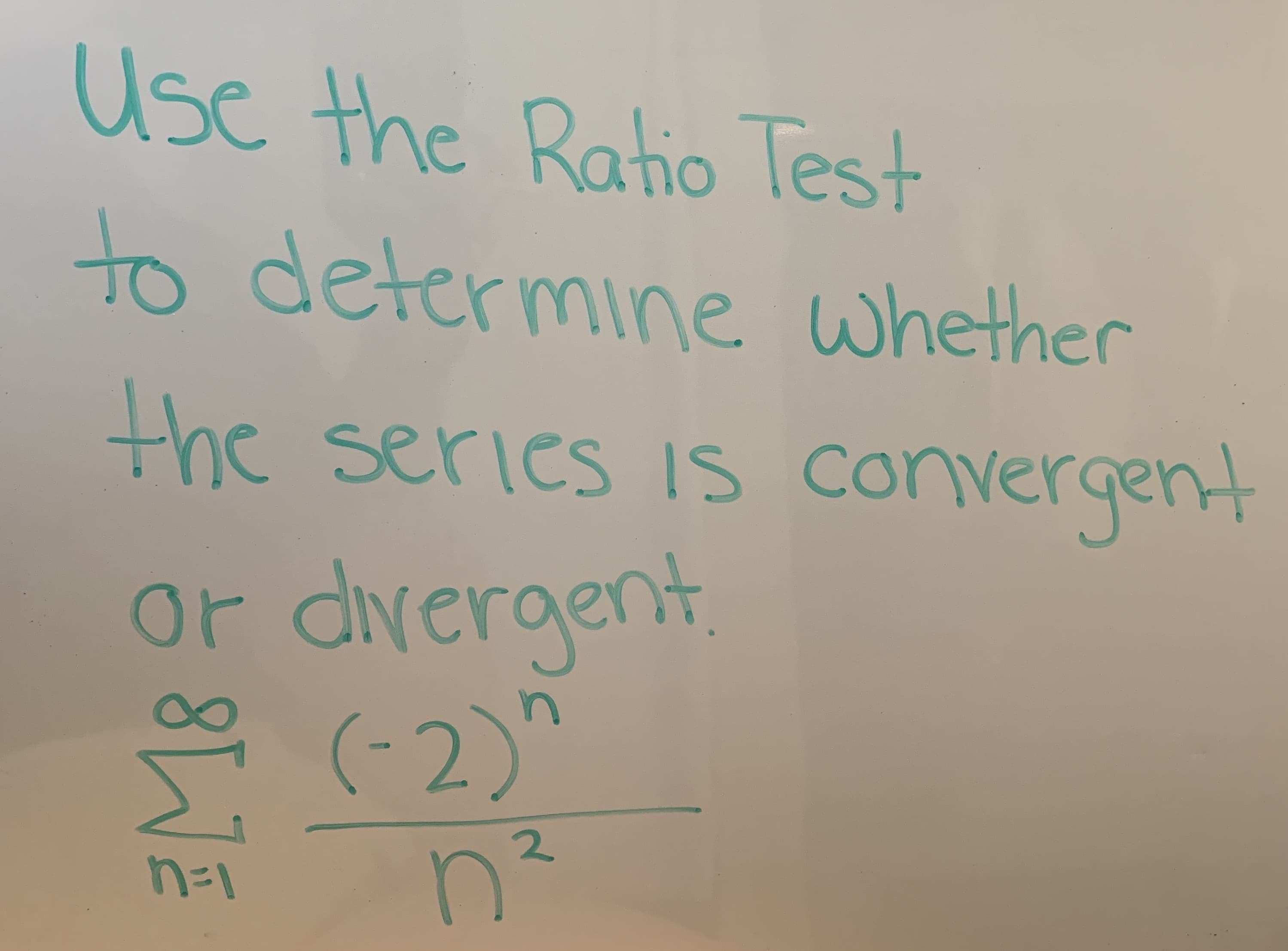 Use the Raho Test
to determine whethen
the serics is convergen
Or dveraent
2.
