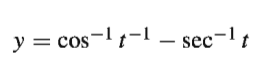 y = cos-lt-1 – sec-lt
|
